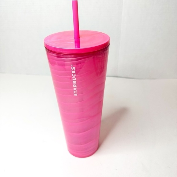 🩷 Bubble Gum Marble Venti 24oz Cold Cup Tumbler ☆》NWT《☆ - Picture 1 of 8